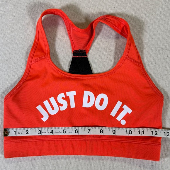 Nike Dri-FIT Just Do It Sports Bra Red Black Racerback Womens Small S - Picture 7 of 12